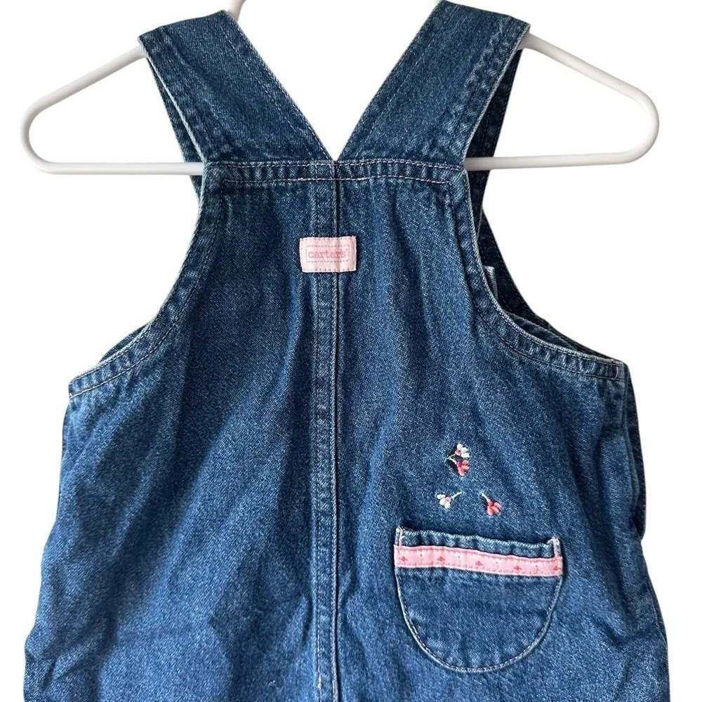 Vintage Carters Kids Bunny Denim Overalls 6-9m